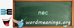 WordMeaning blackboard for nec